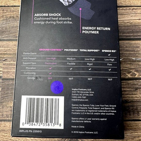 NWT Spenco Love Your Feet Ground Control Medium Arch Insole Size XS (#235813) - Picture 9 of 14